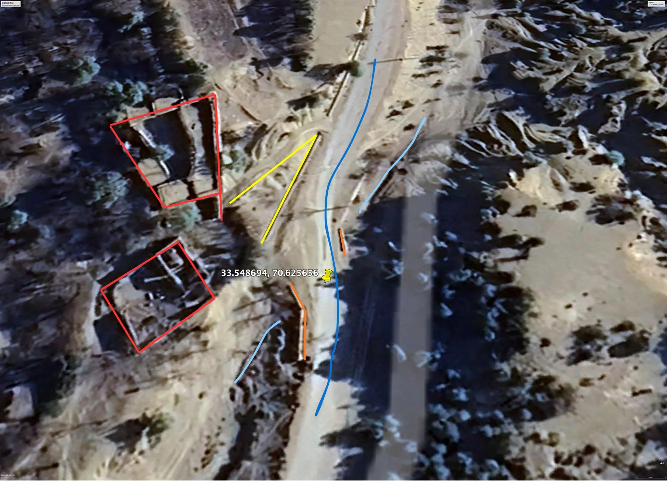 Google Earth view of the ambush site