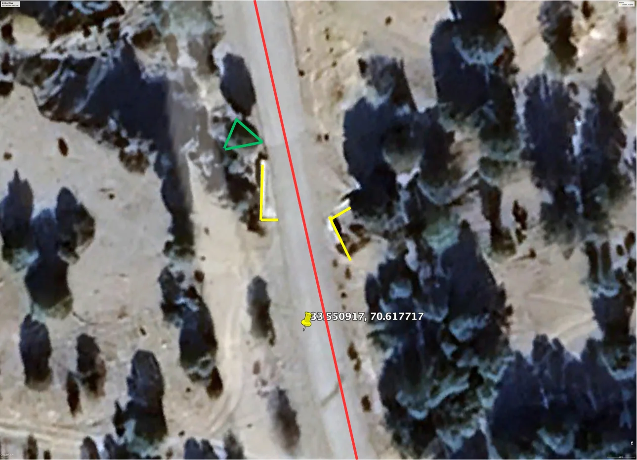 Further comparison frames, movement corridor (video, then Google Earth)