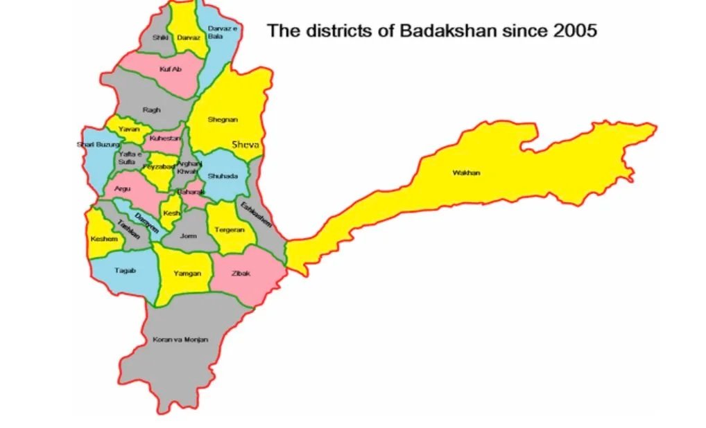  Figure: Districts of Badakhshan taken from Muram’s thesis. 